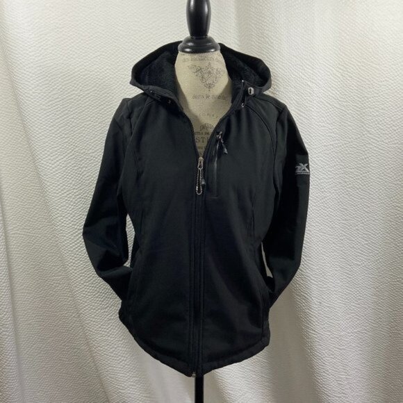 ZeroXposur Womens Lillian Soft Shell Jacket Hooded Front Zipper fleece lined - Picture 1 of 11